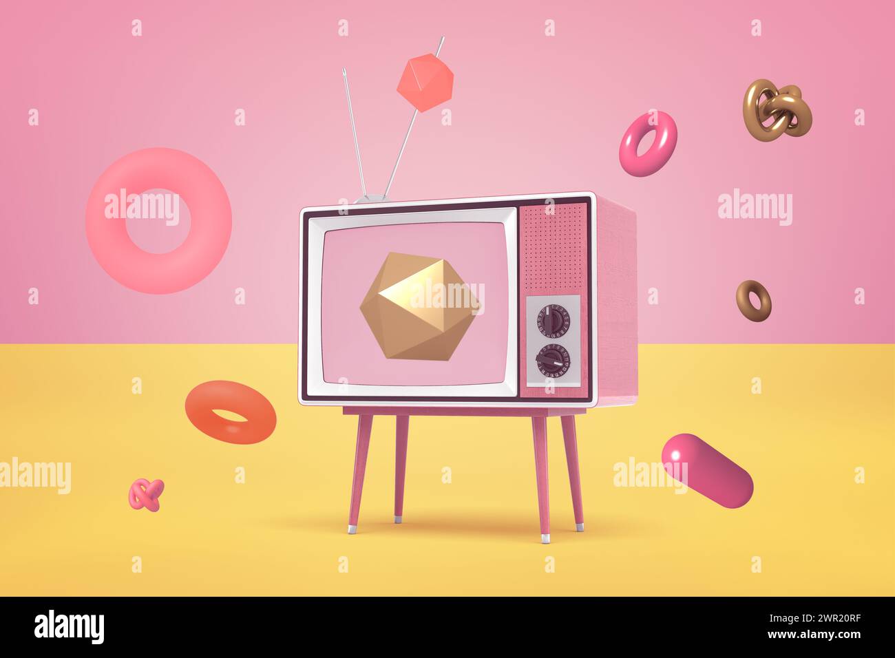 Retro tv pop art style hi-res stock photography and images - Alamy