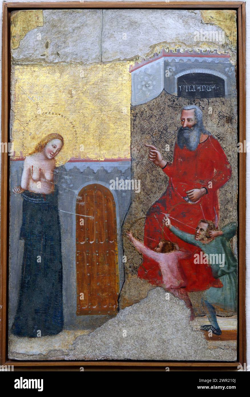 Italy Emilia Romagna Bologna - National Art Gallery: Pseudo Jacopino: Martyrdom of Santa Cristina 1329 Stock Photo