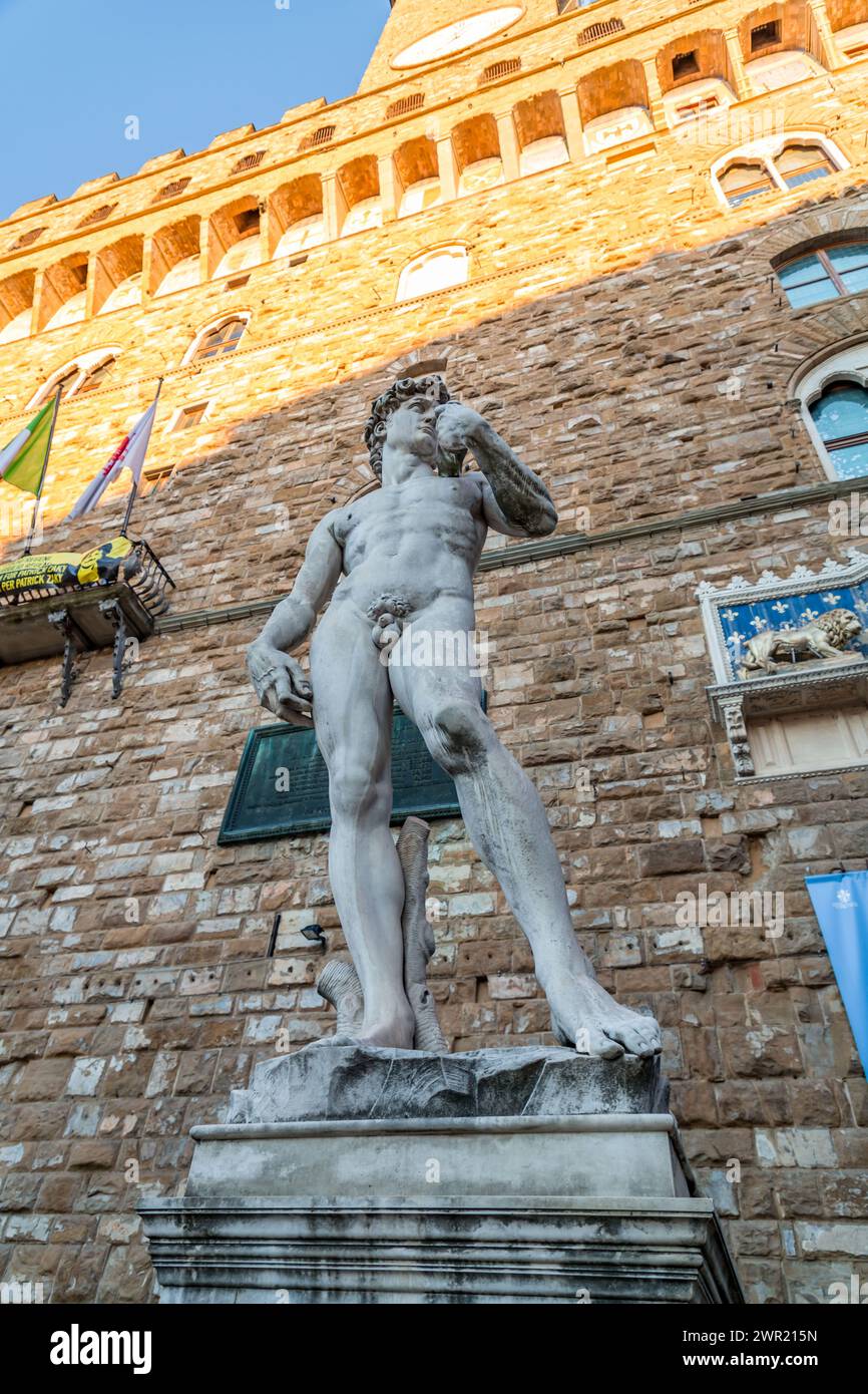 Florence, Italy - April 5, 2022: Davide sculpture by Michelangelo at ...