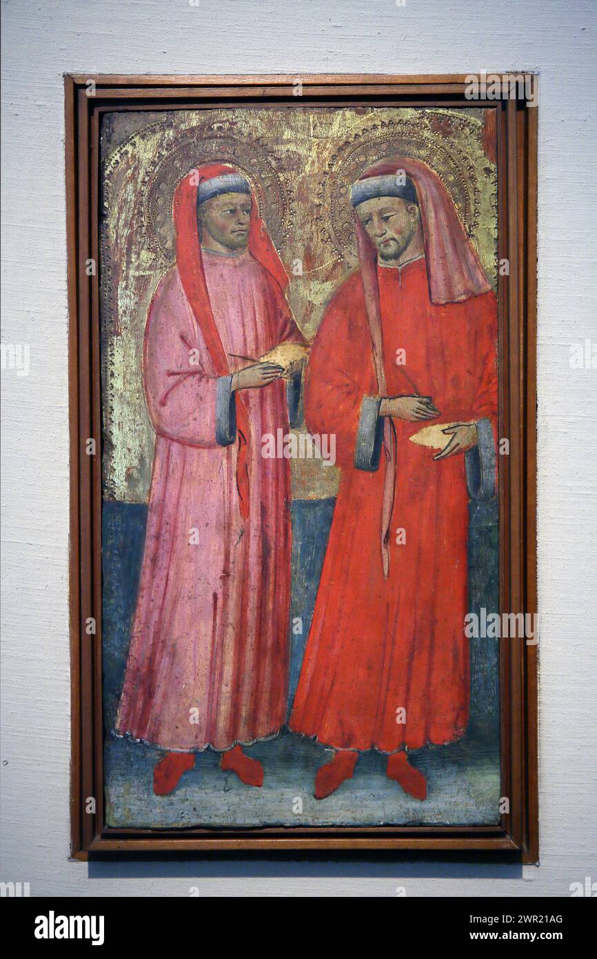 Italy Emilia Romagna Bologna - National Art Gallery  - Bolognese painter -  Saints Cosmas and Damian Stock Photo