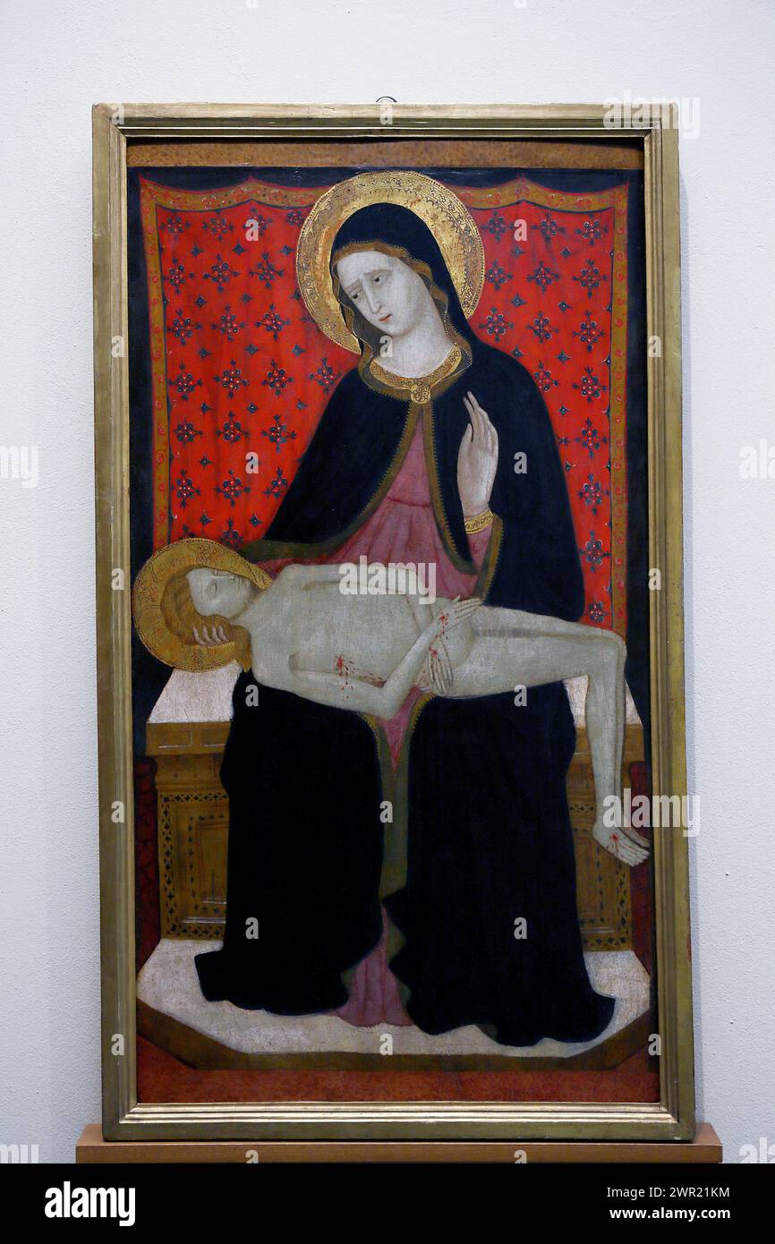 Italy Emilia Romagna Bologna - National Art Gallery  -   Maestro di San Verecondo - Madonna with Dead Christ Stock Photo