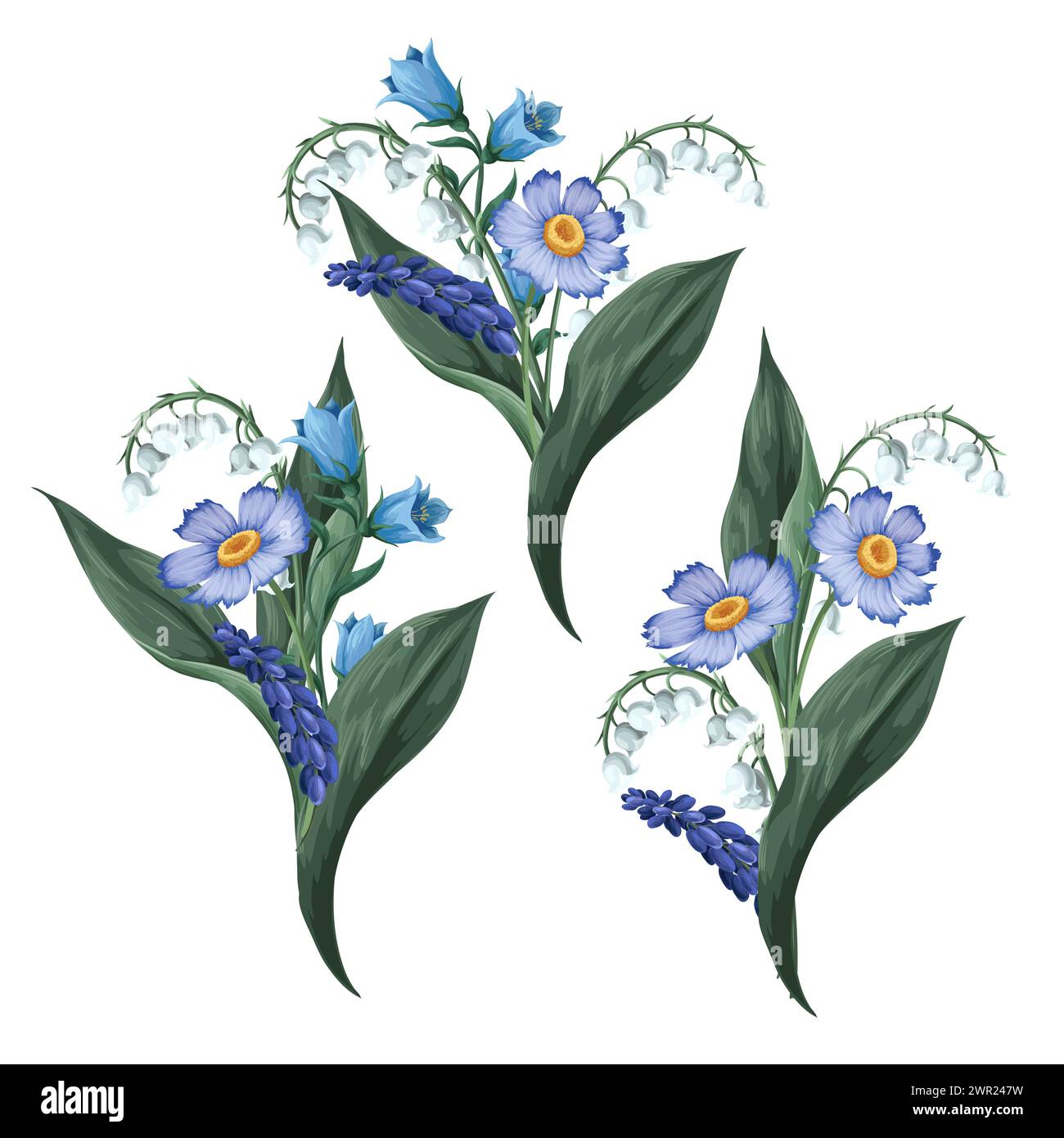 Lilies of the field watercolor hi-res stock photography and images - Alamy