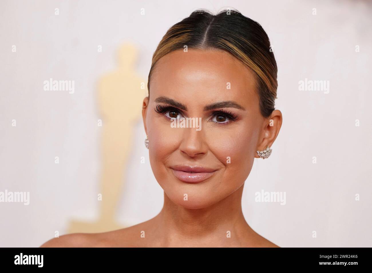 Keltie Knight arrives at the Oscars on Sunday, March 10, 2024, at the