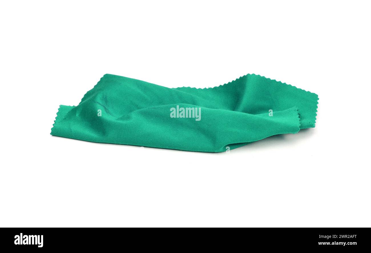 glass cleaning cloth, napkin isolated on white background Stock Photo