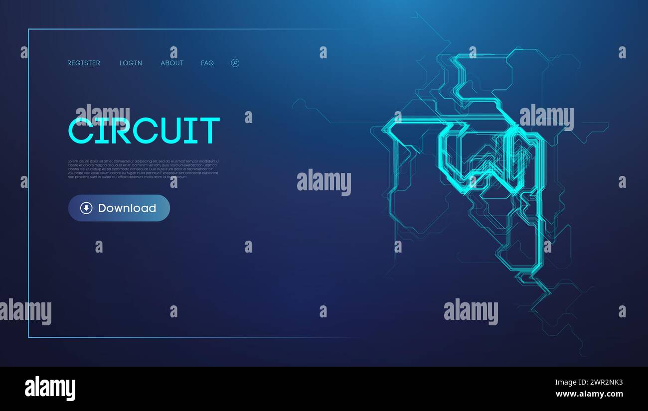 Blue circuit design for technology background Stock Vector Image & Art ...
