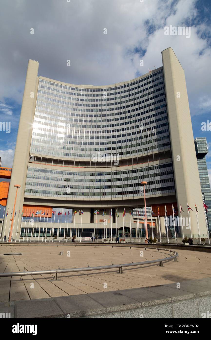 Vienna International Centre, United Nations UN Headquarters,  Vienna, Austria, Europe. Stock Photo