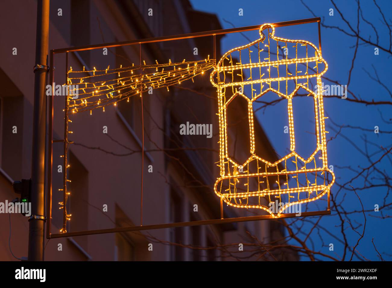 This year, for the first time in Cologne, there will be special lighting for Ramadan. Stock Photo