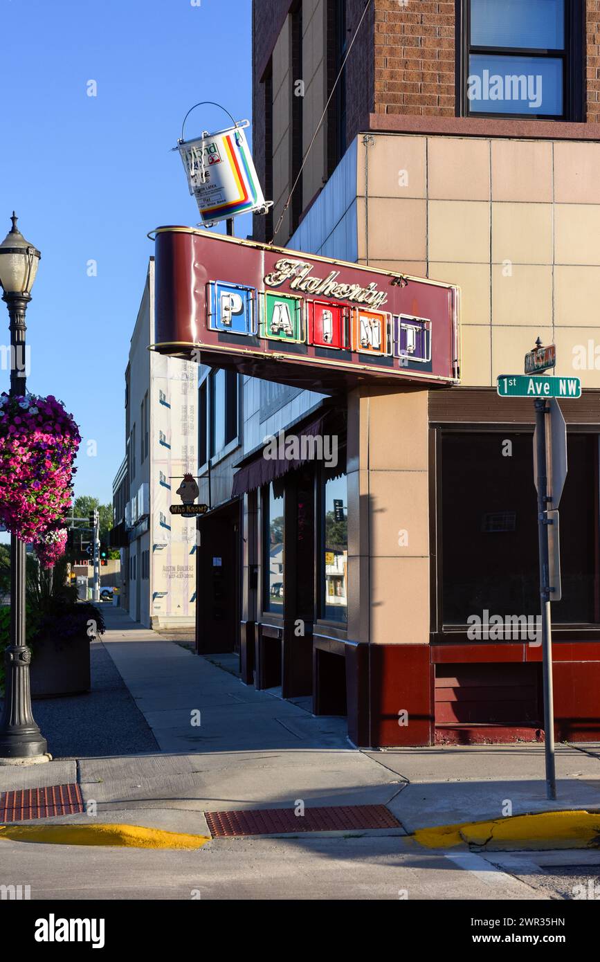 On the streets of small town America Austin, Minnesota Stock Photo