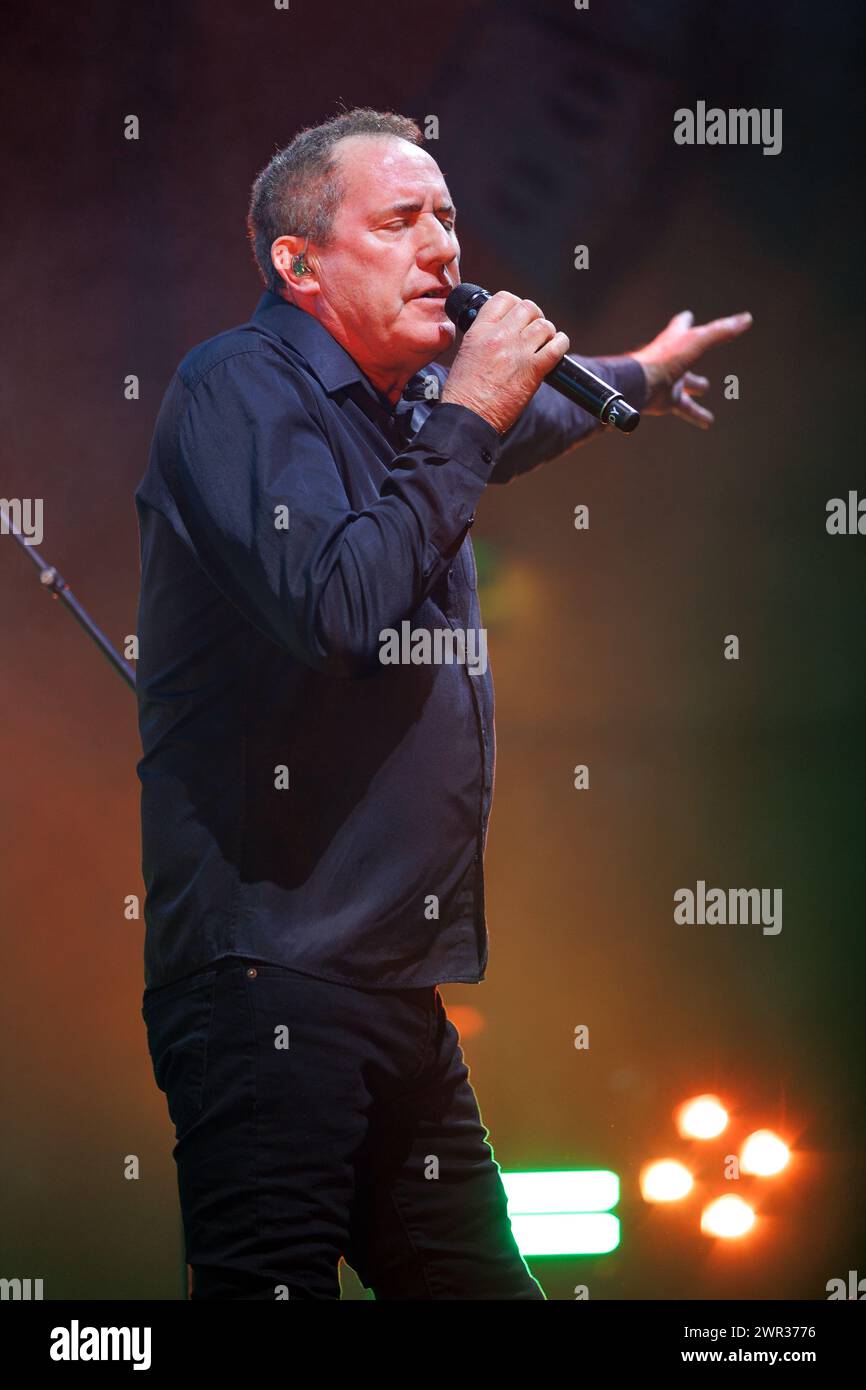Sheffield, UK. 10 March, 2024. Andy McCluskey of Orchestral Manoeuvres
