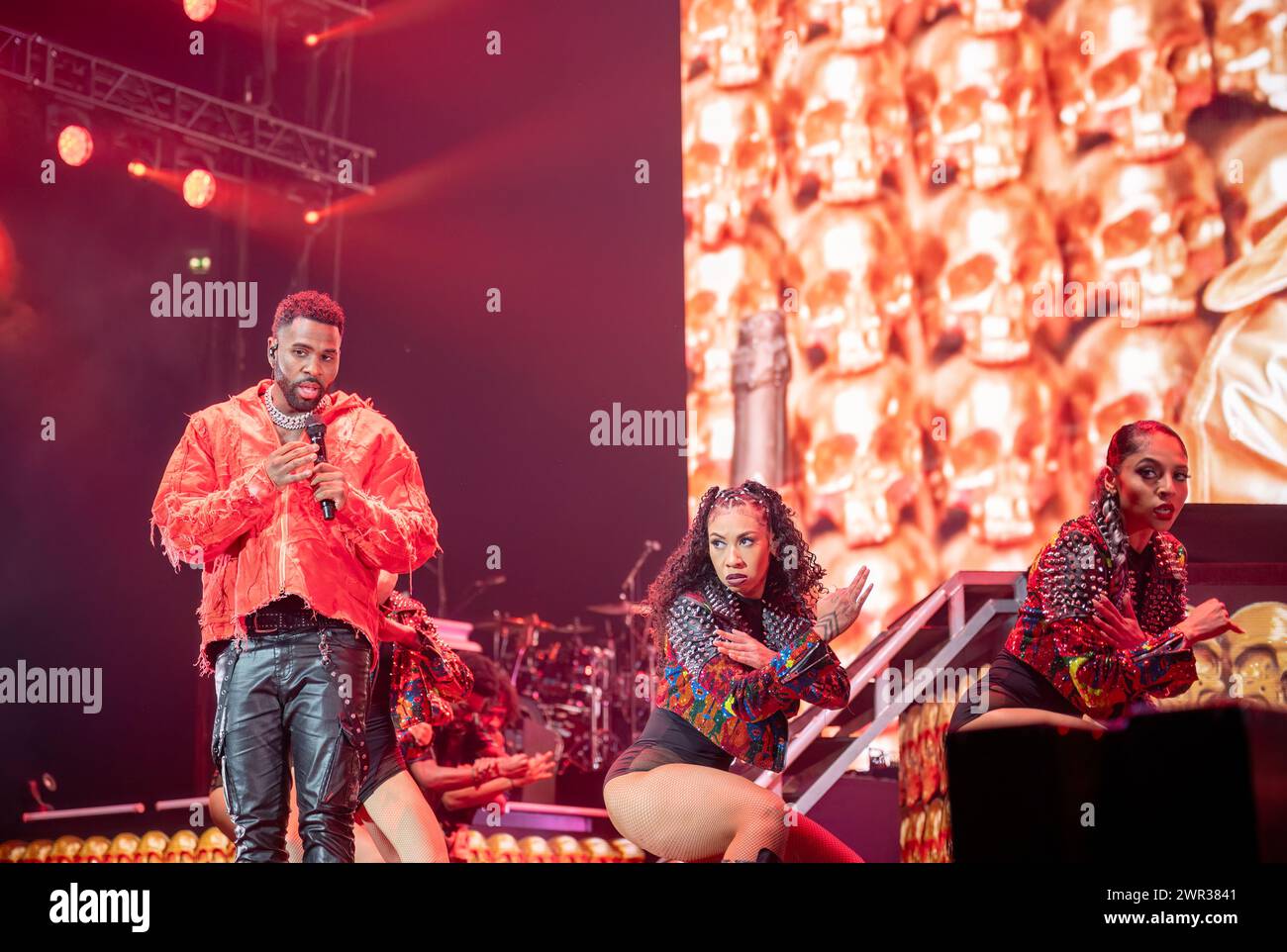Manchester, UK. 10th March 2024.  Jason Derulo performs at Manchester's AO Arena on his 'NU King' World Tour 2024-03-10 . Credit:  Gary Mather/Alamy Live News Stock Photo