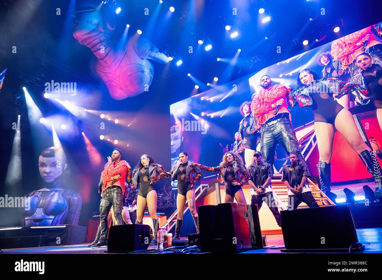 Manchester, UK. 10th March 2024. Jason Derulo performs at Manchester's AO Arena on his "NU King