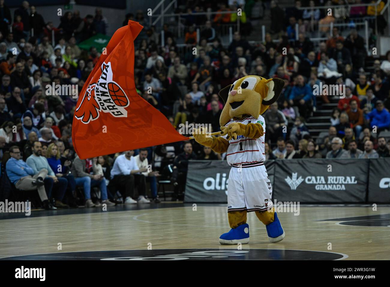 Granada, Granada, Spain. 10th Mar, 2024. Basketball team mascot during