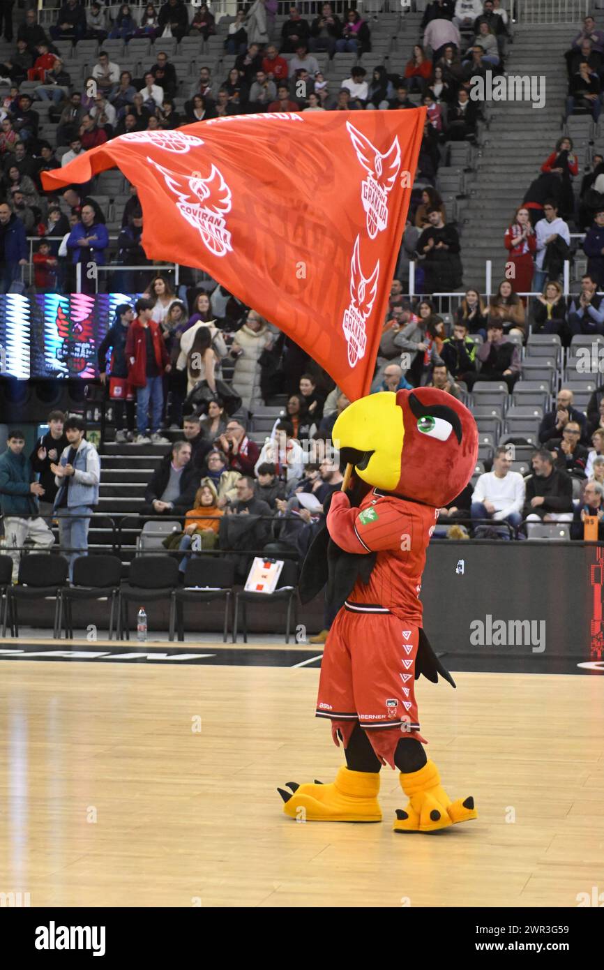 Granada, Granada, Spain. 10th Mar, 2024. Basketball team mascot during