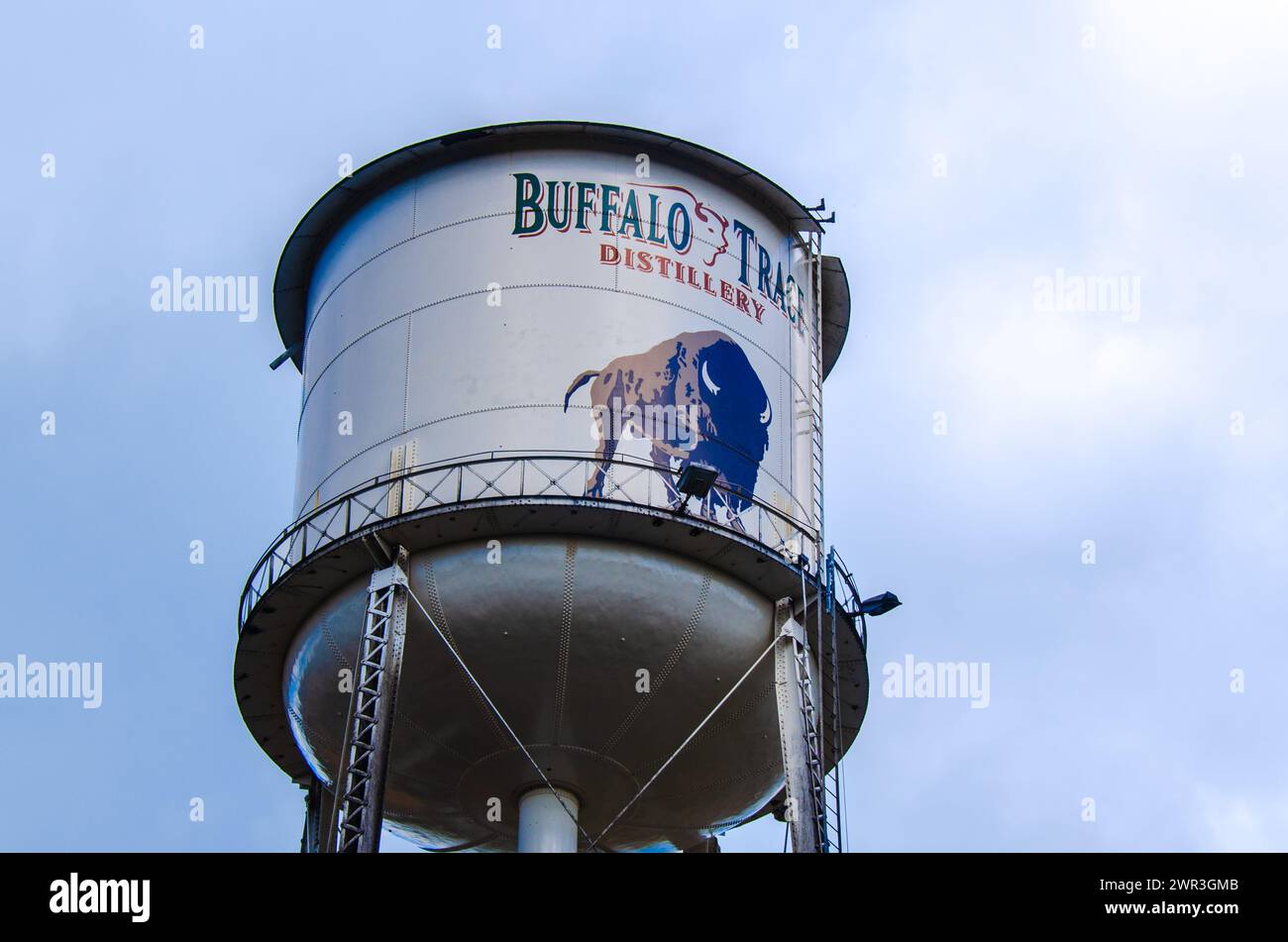 Buffalo Trace Distillery water tower in Georgetown Kentucky Stock Photo