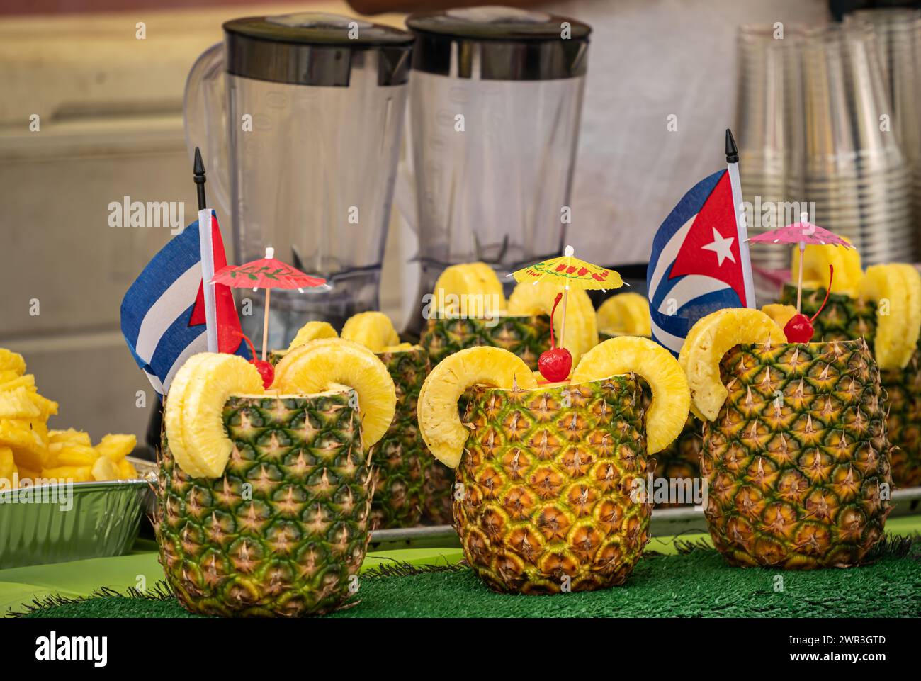 Miami, Florida - March 10, 2024: Calle Ocho: Cuban festival in Little