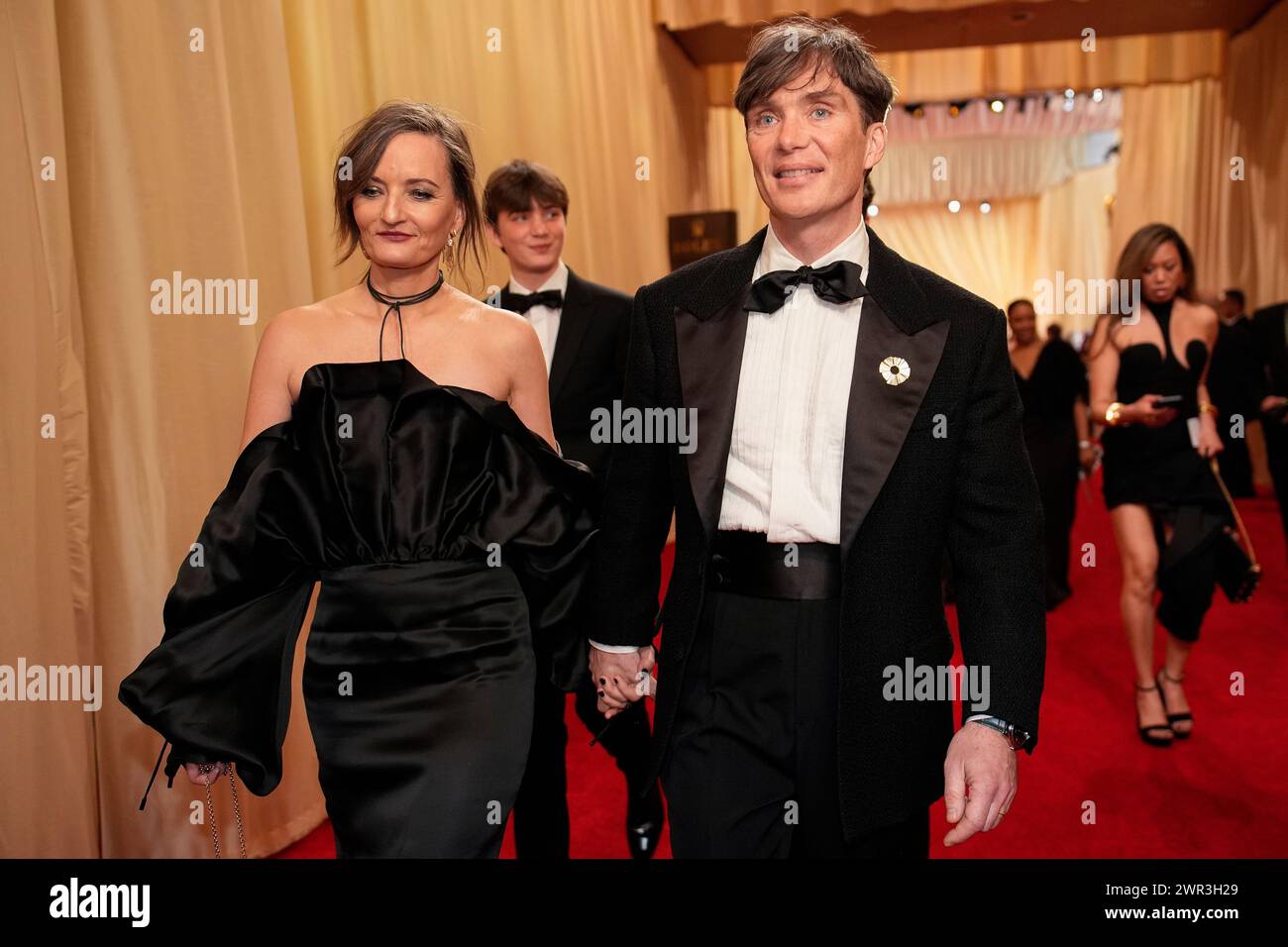 Yvonne McGuinness, left, and Cillian Murphy arrive at the Oscars on ...