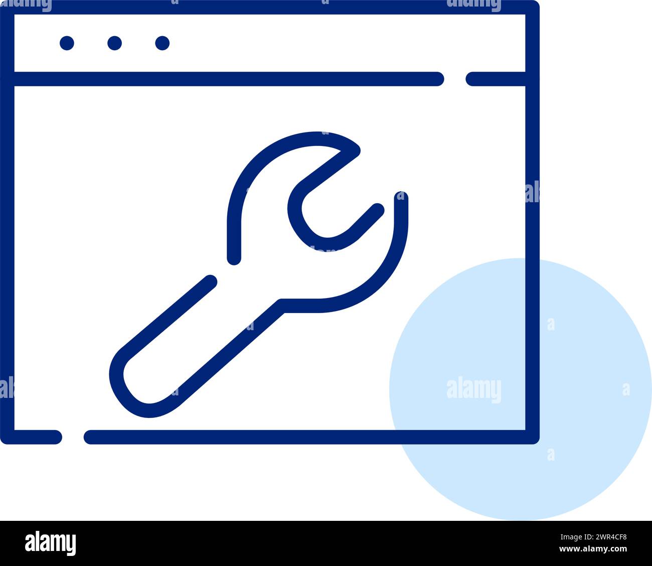 Web customization icon. Settings and customization, it symbolizes fine-tuning your online world. Pixel perfect vector Stock Vector