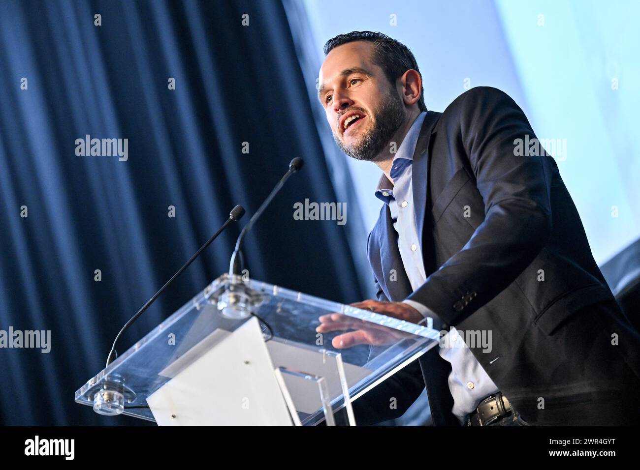 Lyon, France. 10th Mar, 2025. Pierre Jouvet, Mayor of SaintVallier