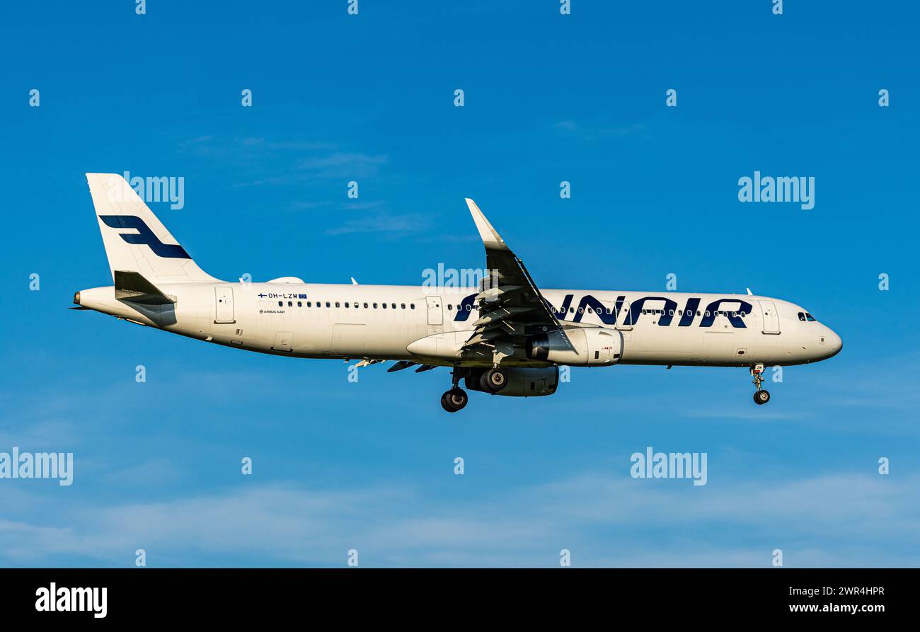 Finnair Airbus A321-200 with registration OH-LZF on take off roll
