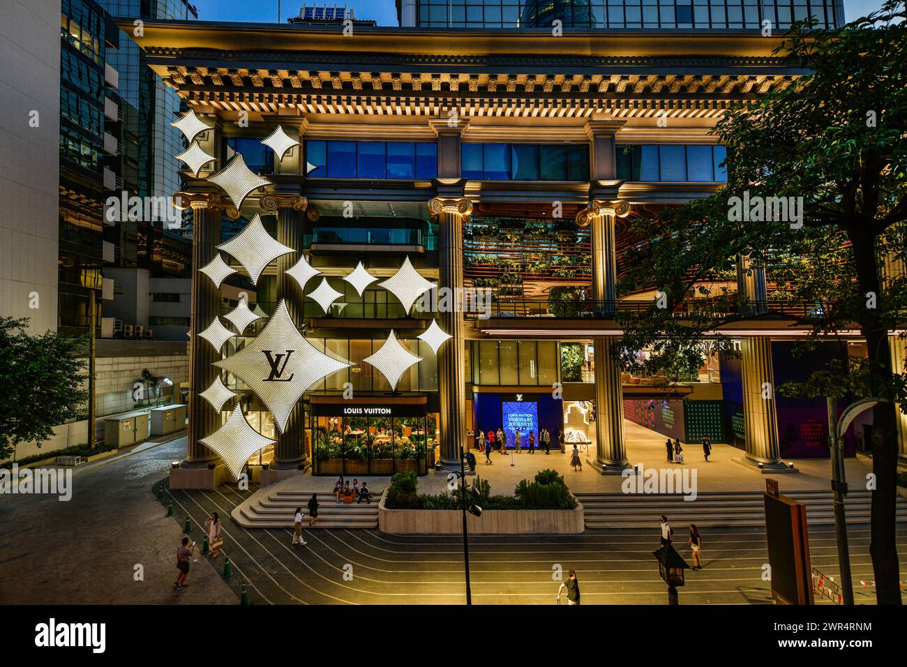 Bangkok Thailand ,March10-2024:The new Louis Vuitton store houses a boutique, a cafe and restaurant ,first floor is home to Le Café, the designer bran Stock Photo
