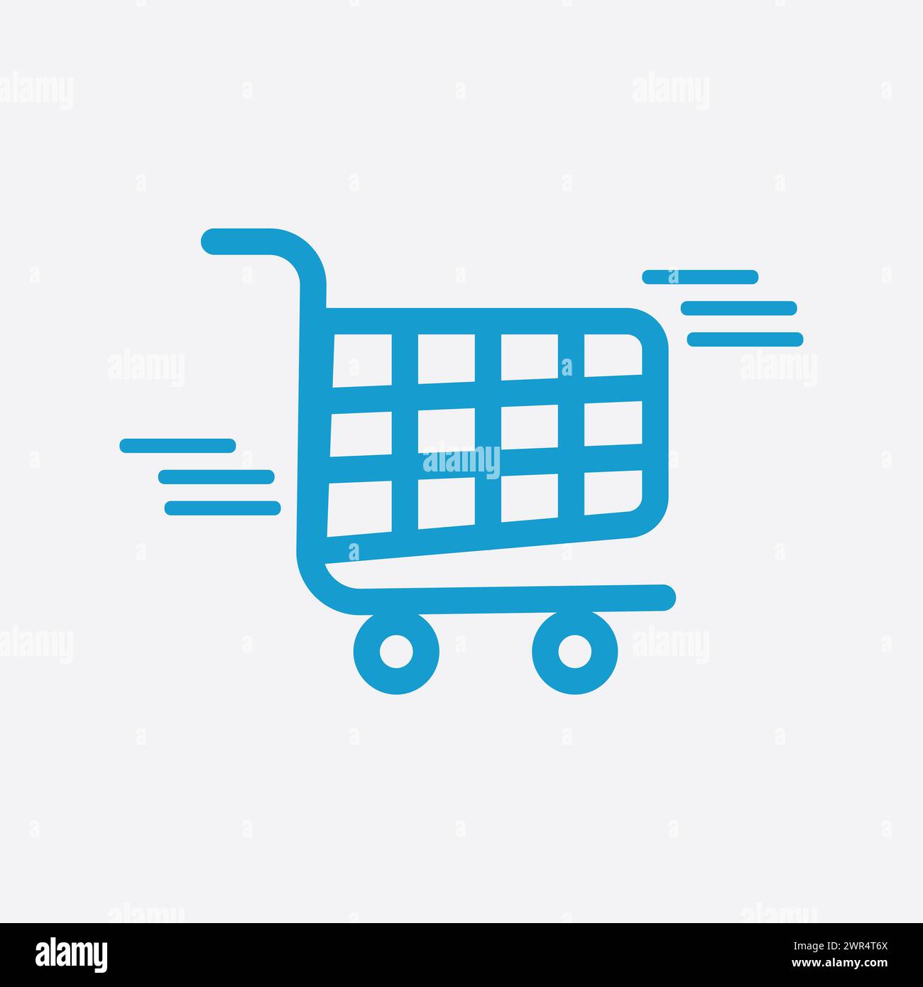 Shopping cart icon, vector illustration. Flat design style eps Stock ...