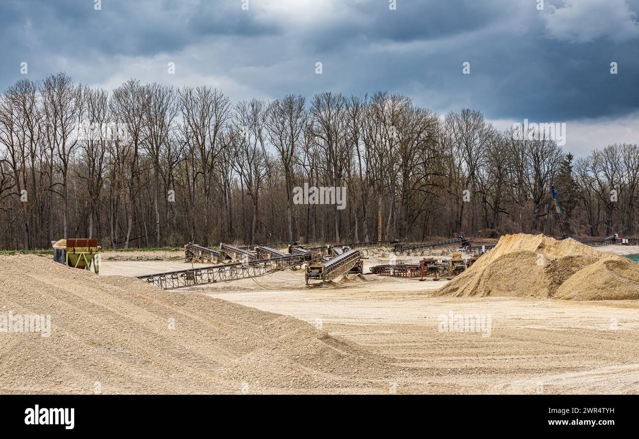 Blick in das Werk Halbergmoos der Rohrdorf Transportbeton GmbH. Mit