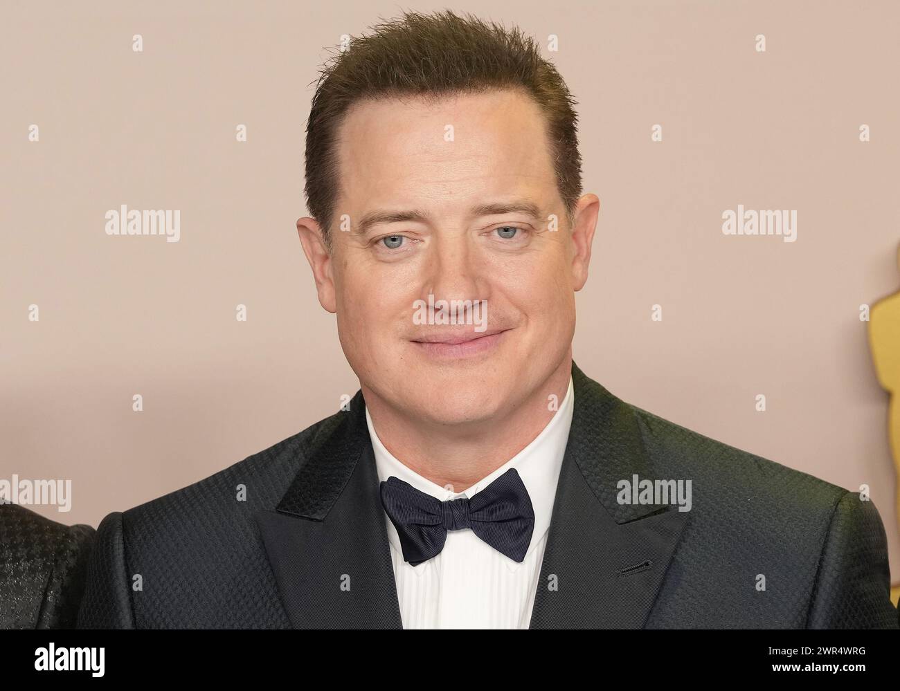 Los Angeles, USA. 10th Mar, 2024. Brendan Fraser in the press room at the The 96th Academy Awards held by the Academy of Motion Picture Arts and Sciences at the Dolby Theatre in Los Angeles, CA on Sunday, March 10, 2024. (Photo by Sthanlee B. Mirador/Sipa USA) Credit: Sipa USA/Alamy Live News Stock Photo