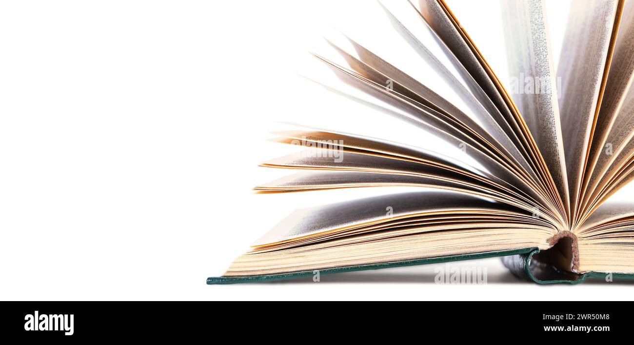 open book isolated on white background Stock Photo