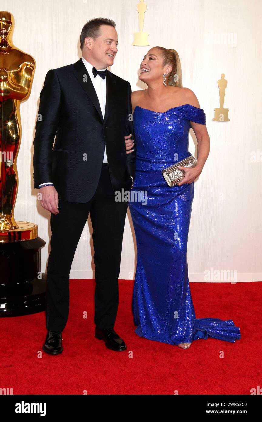 Brendan Fraser mit Partnerin Jeanne Moore bei der Oscar Verleihung 2025