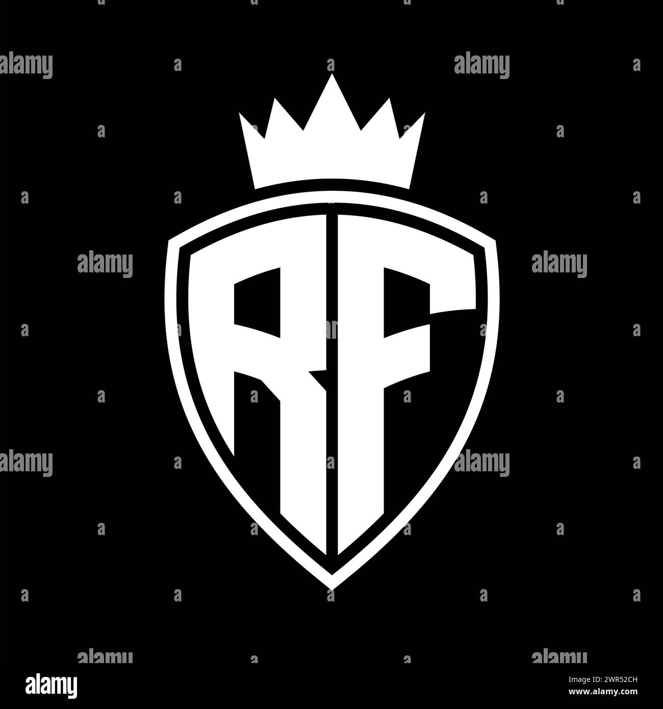 Letter rf logo Black and White Stock Photos & Images - Alamy
