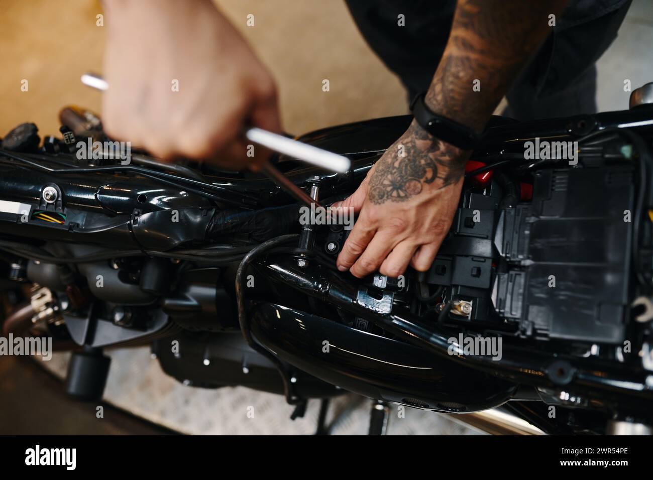 Closeup image male repairman hi-res stock photography and images - Alamy