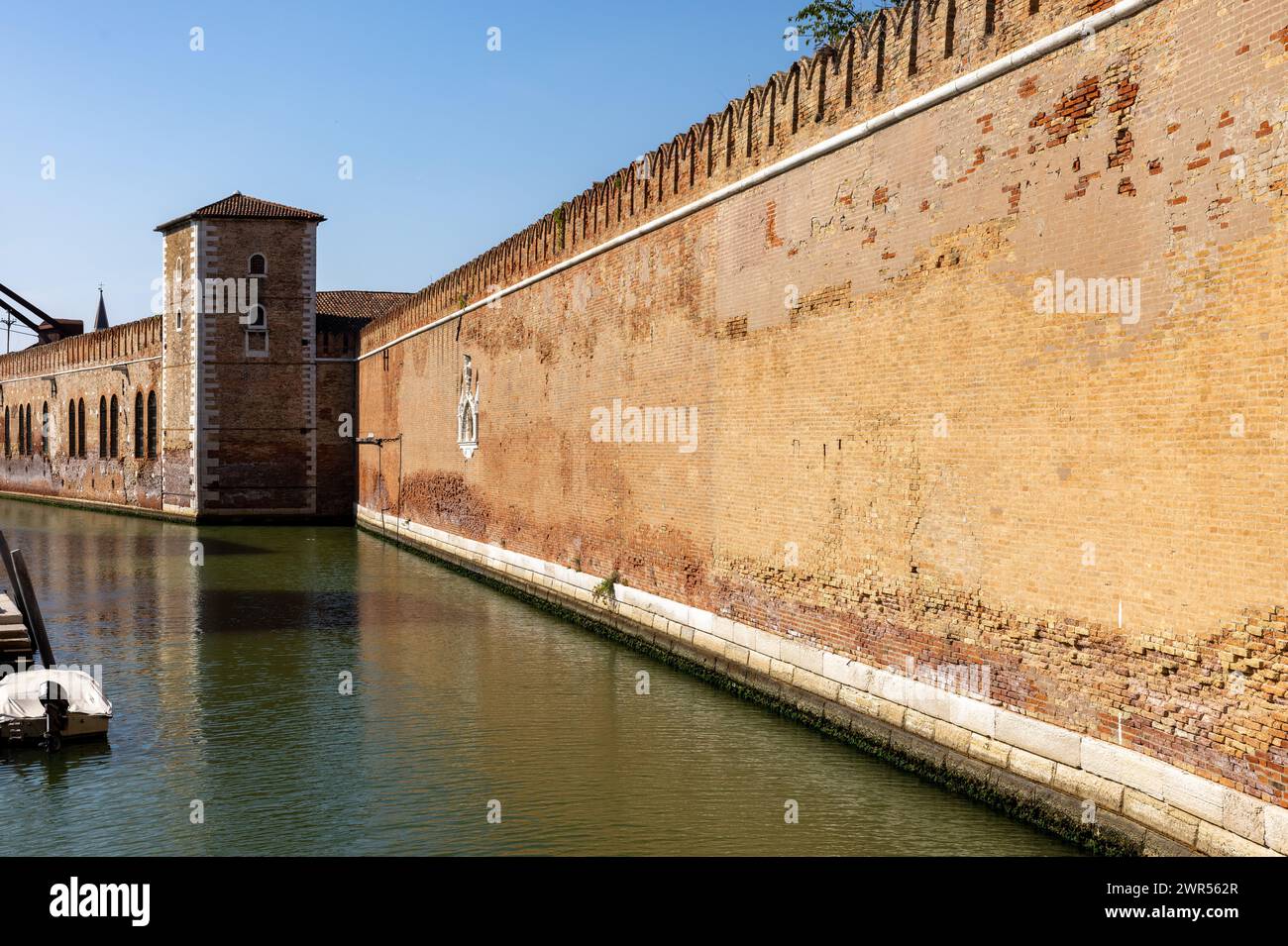 View of Venetian Arsenal (Arsenale di Venezia) a complex of former shipyards and armories, Venice, Italy Stock Photo