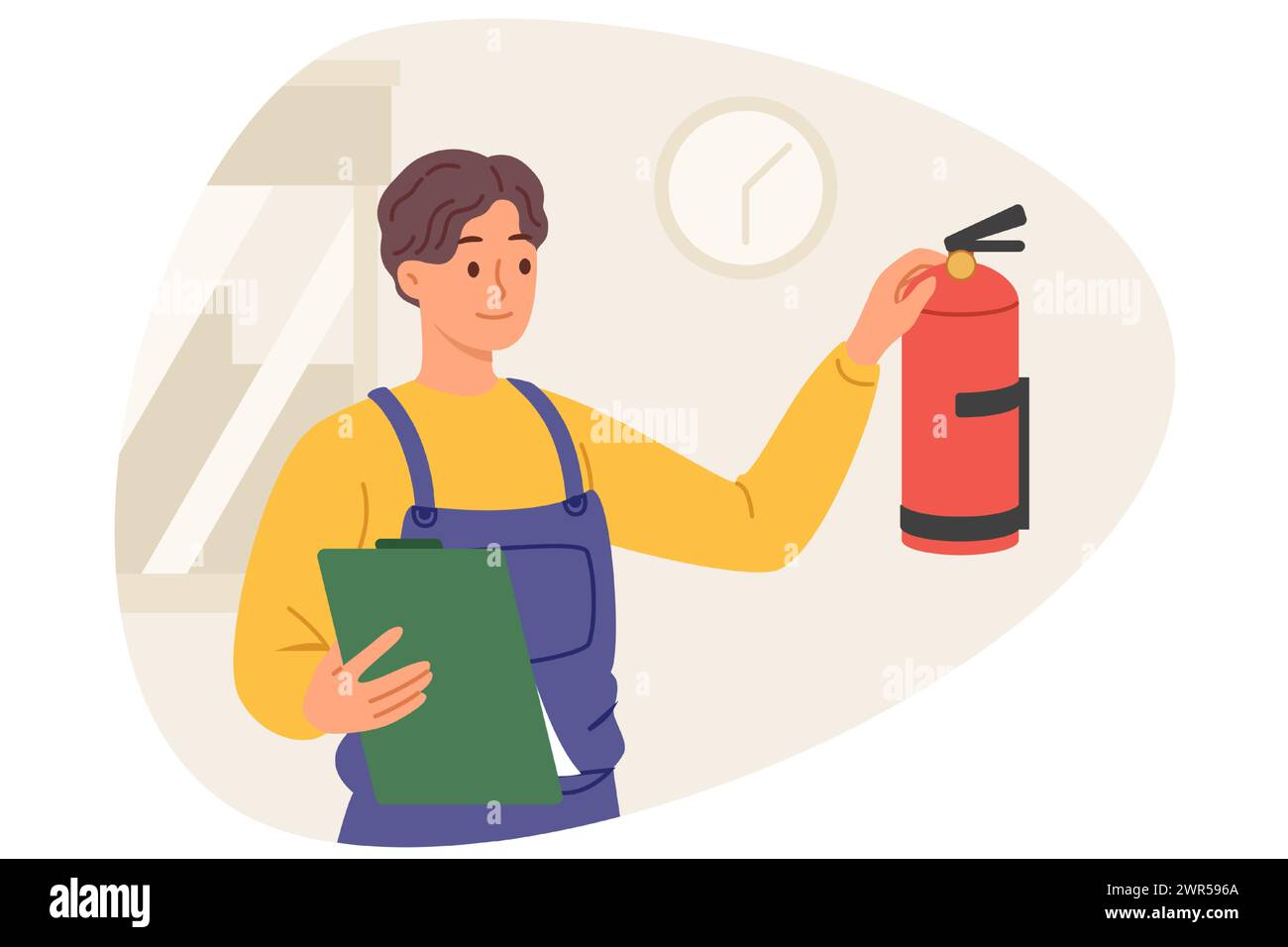 Fireman inspection Stock Vector Images - Alamy