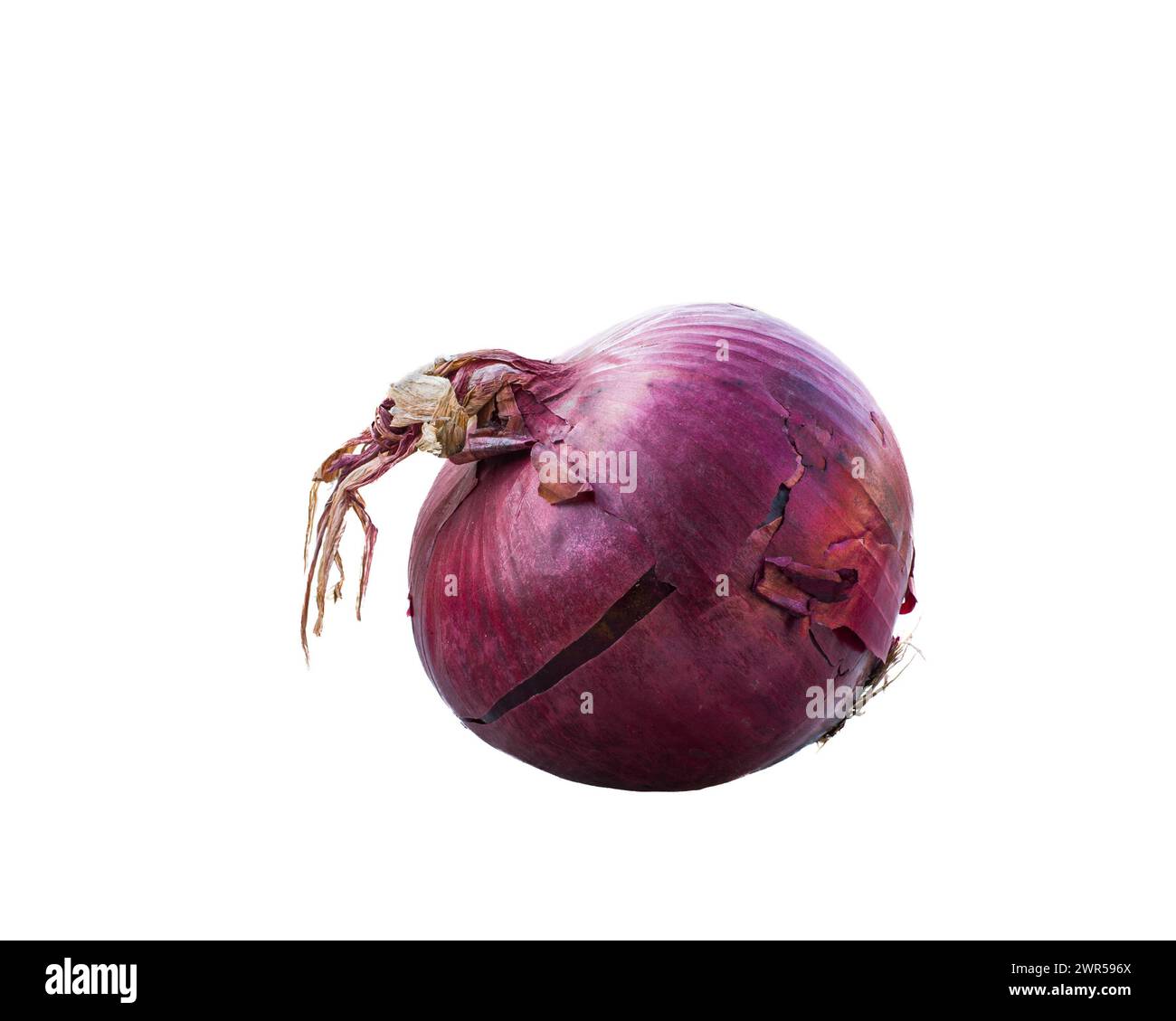 red onion isolated on white background, full depth of field, clipping path, Stock Photo