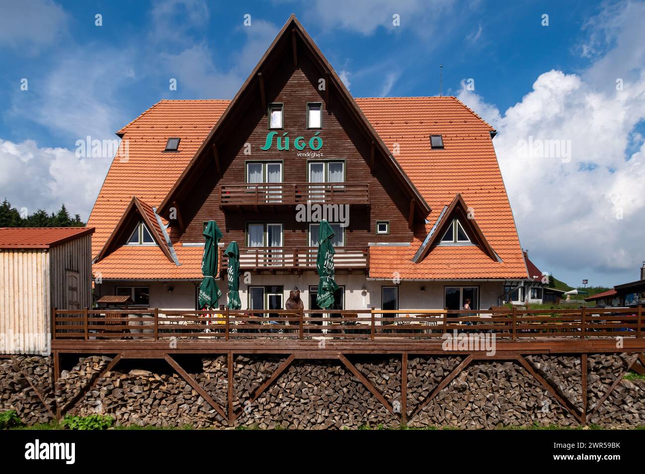 A hotel in the Carpathian Mountains Stock Photo