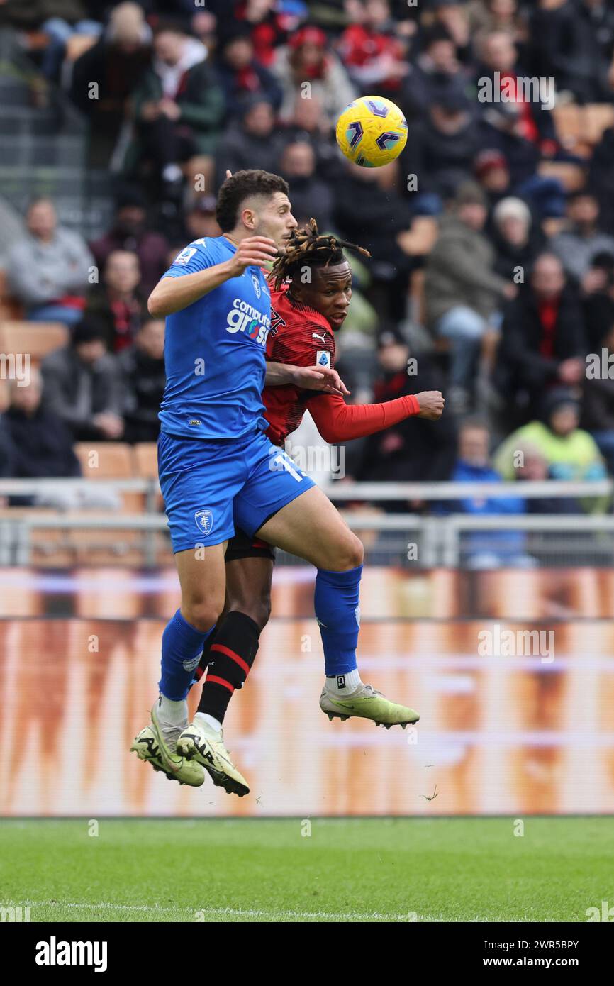 Milano, Italia. 10th Mar, 2024. Milan - Italy - March 10 2024 - Milan vs Empoli serie A - Samuel Chukwueze (21 AC Milan) Credit: Kines Milano/Alamy Live News Stock Photo