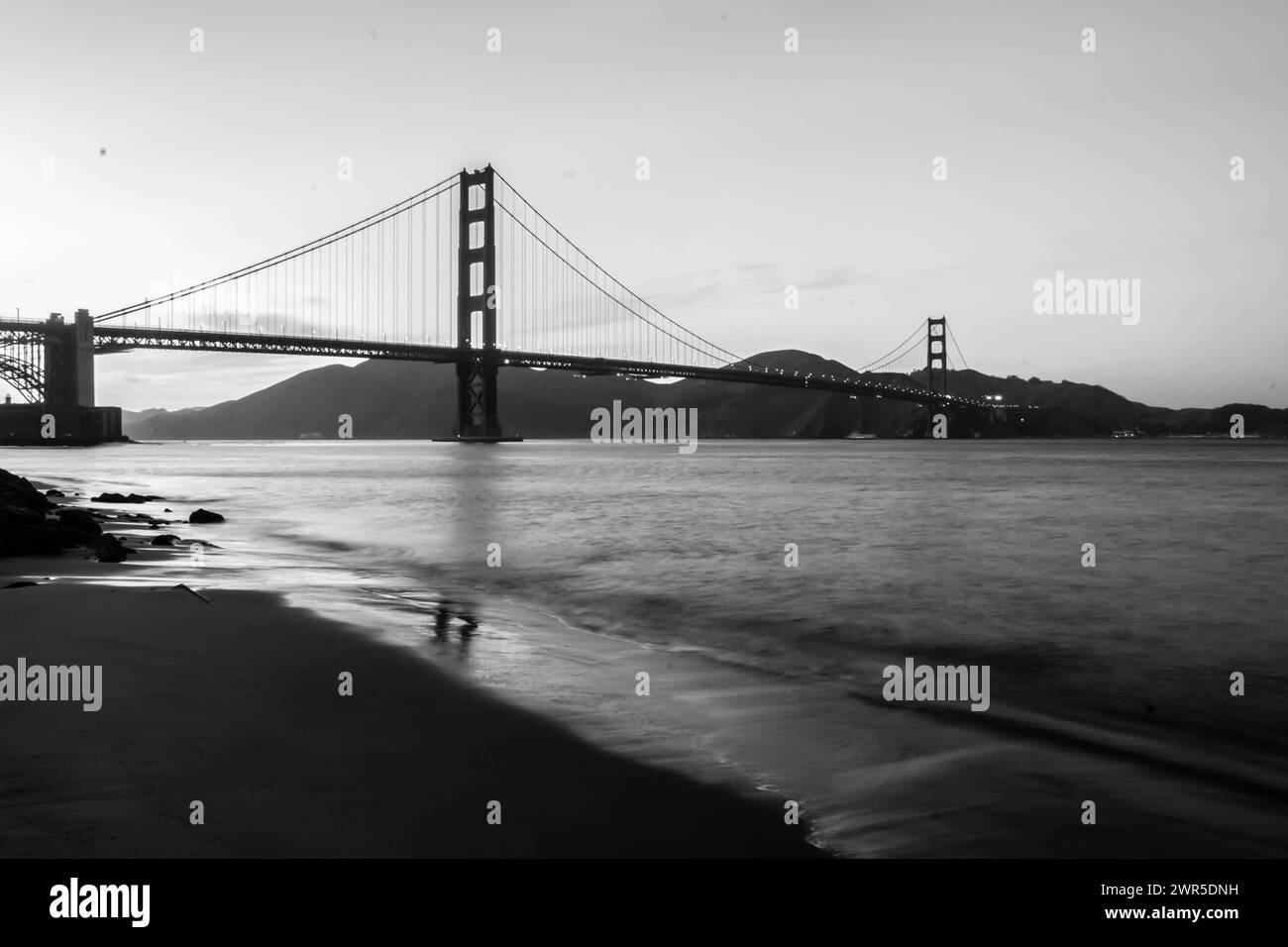 Photograph of the famous Golden Gate Bridge in San Francisco Stock Photo