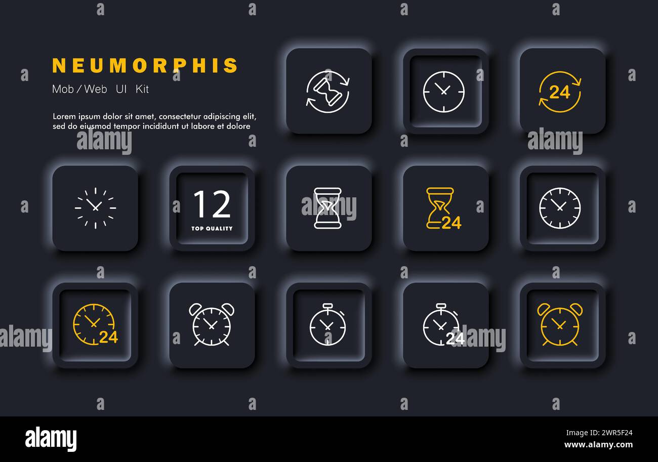 Time set icon. 24 hours a day, clock, alarm, period, hourglass, timer