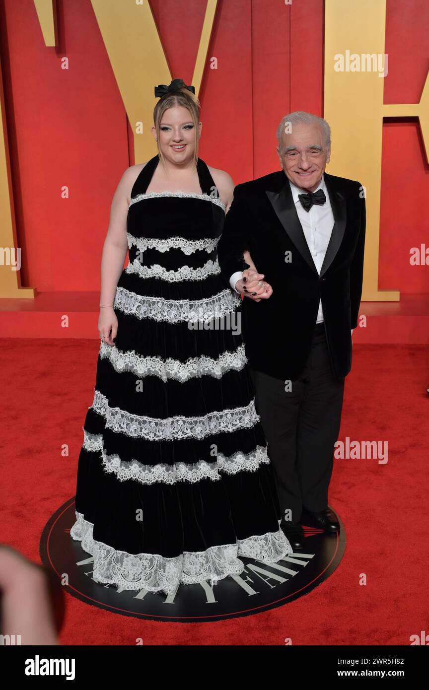 LOS ANGELES, USA. March 10, 2024 Martin Scorsese & Daughter at the