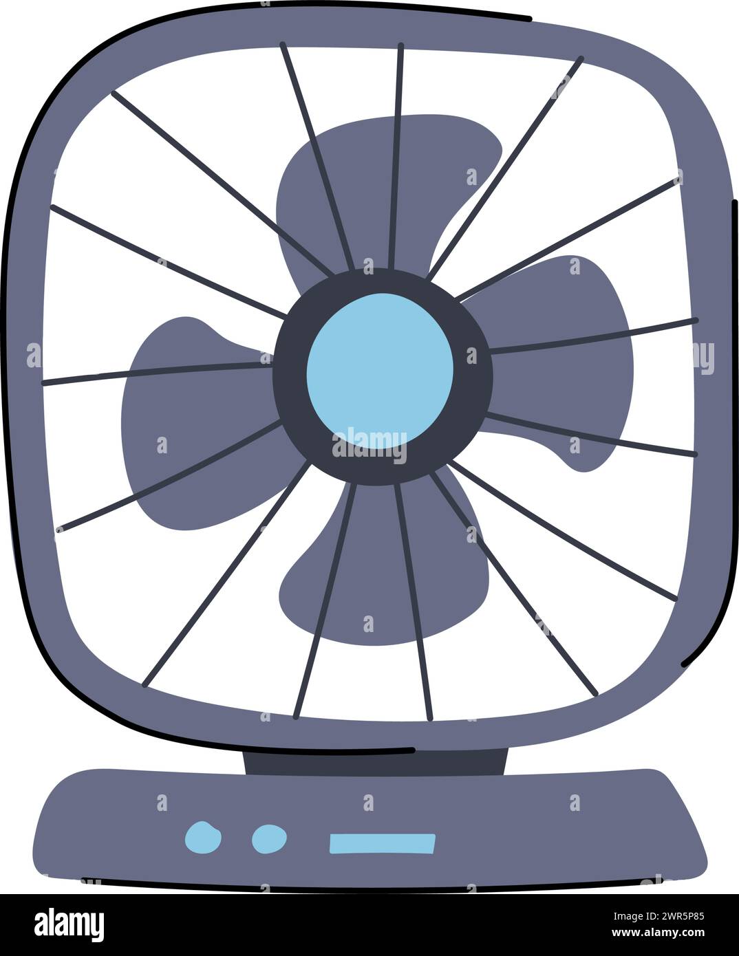 ventilator desk fan cartoon vector illustration Stock Vector Image