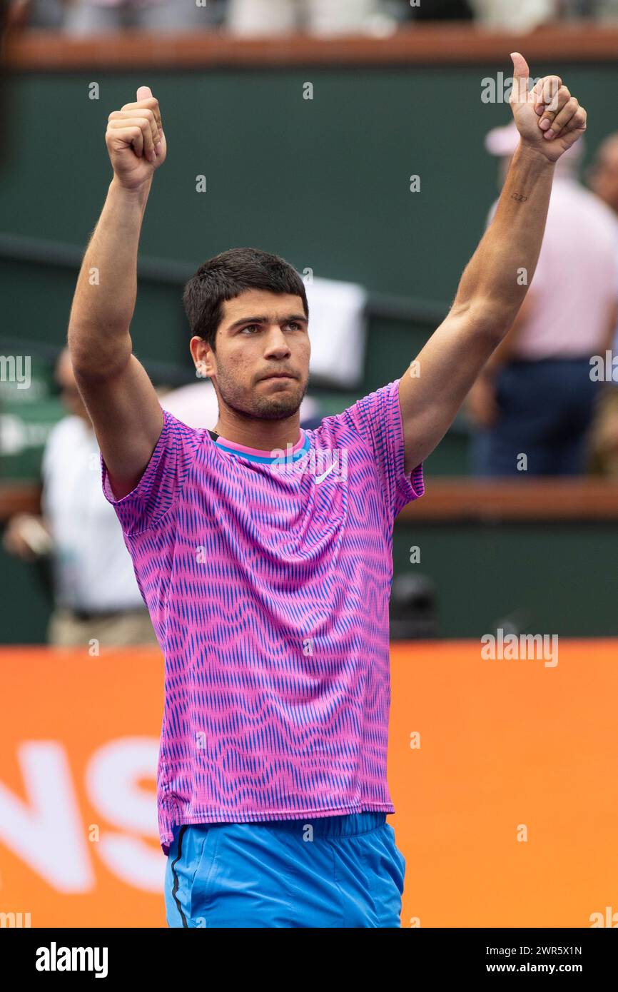Indian Wells, California, USA. 10th Mar, 2024. Carlos Alcaraz of Spain