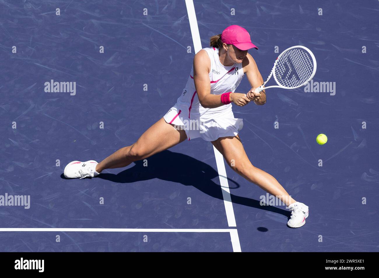 Indian Wells, California, USA. 10th Mar, 2024. Iga Swiatek (POL) defeated Linda Noskova (CZE) 6-4, 6-0 in the third round of the BNP Paribas Open at the Indian Wells Tennis Garden in Indian Wells, California. © Mal Taam/TennisClix/CSM (Credit Image: © Mal Taam/Cal Sport Media). Credit: csm/Alamy Live News Stock Photo
