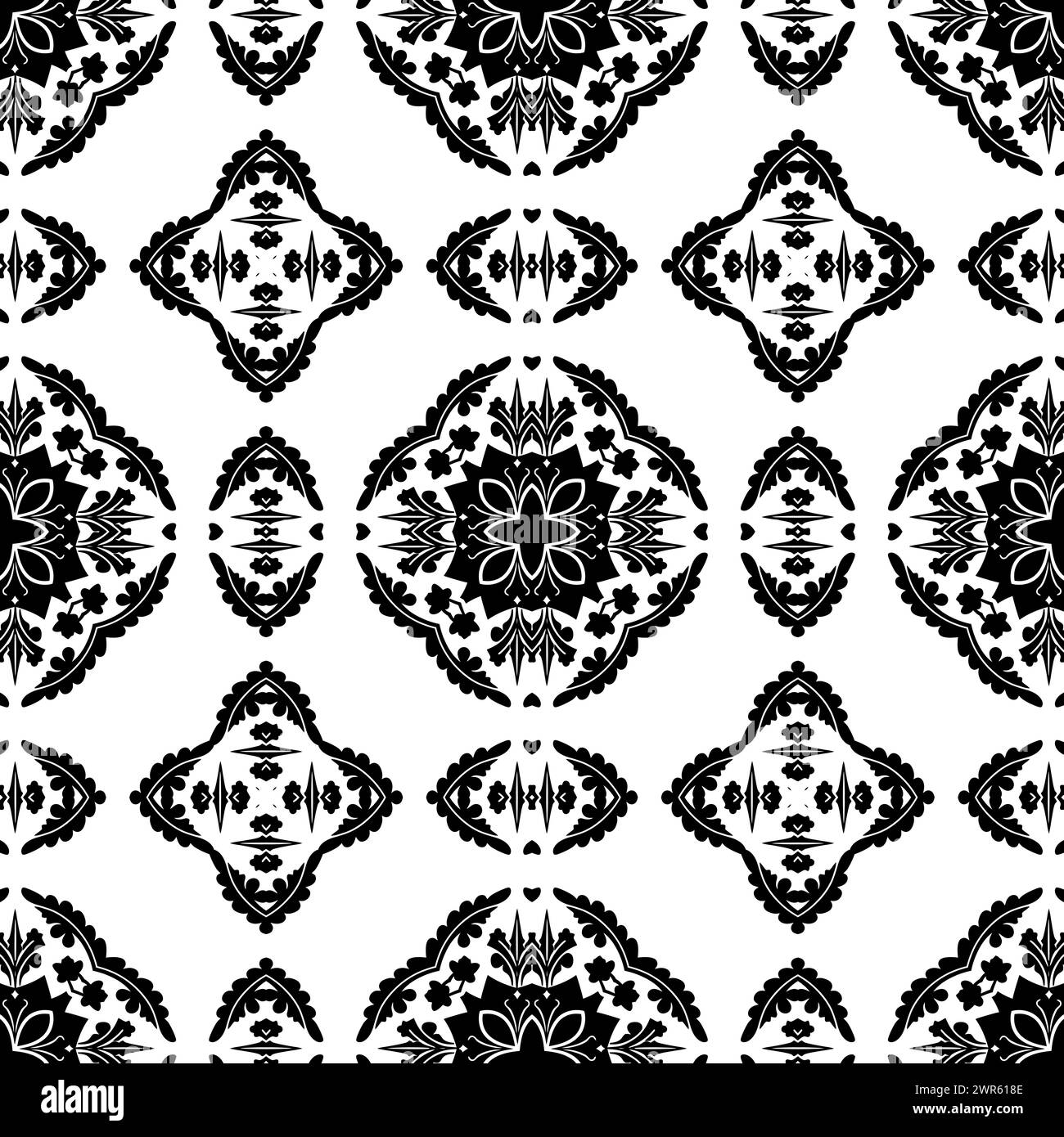 Black And White Vintage Pattern Vector