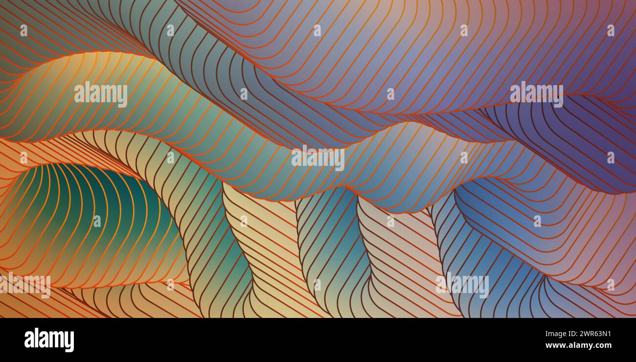 Abstract colorful background with gradient. The illusion of three ...