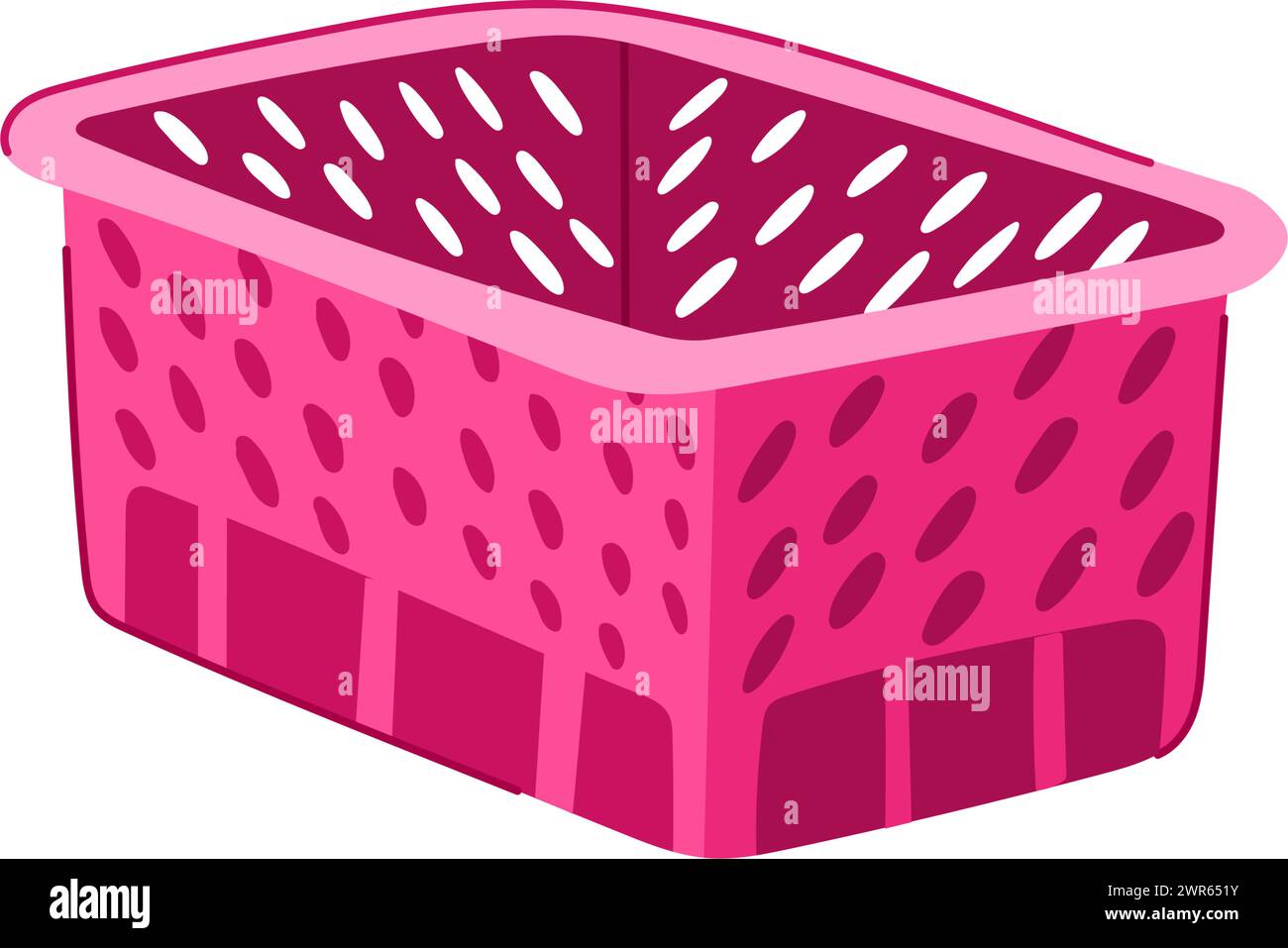 view plastic crate cartoon vector illustration Stock Vector