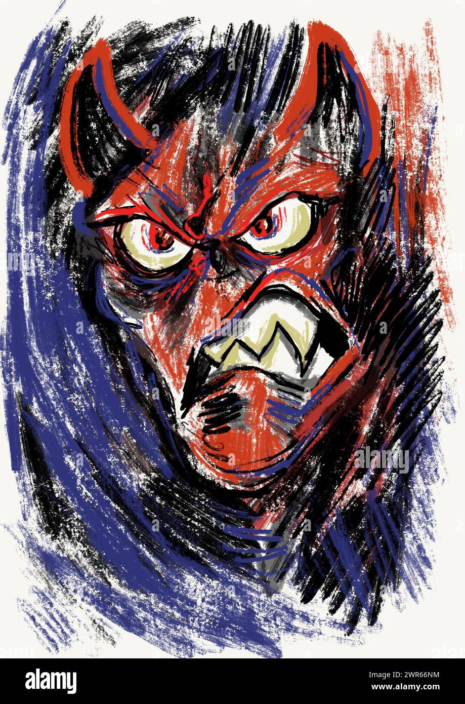 illustration of a demon Stock Photo - Alamy