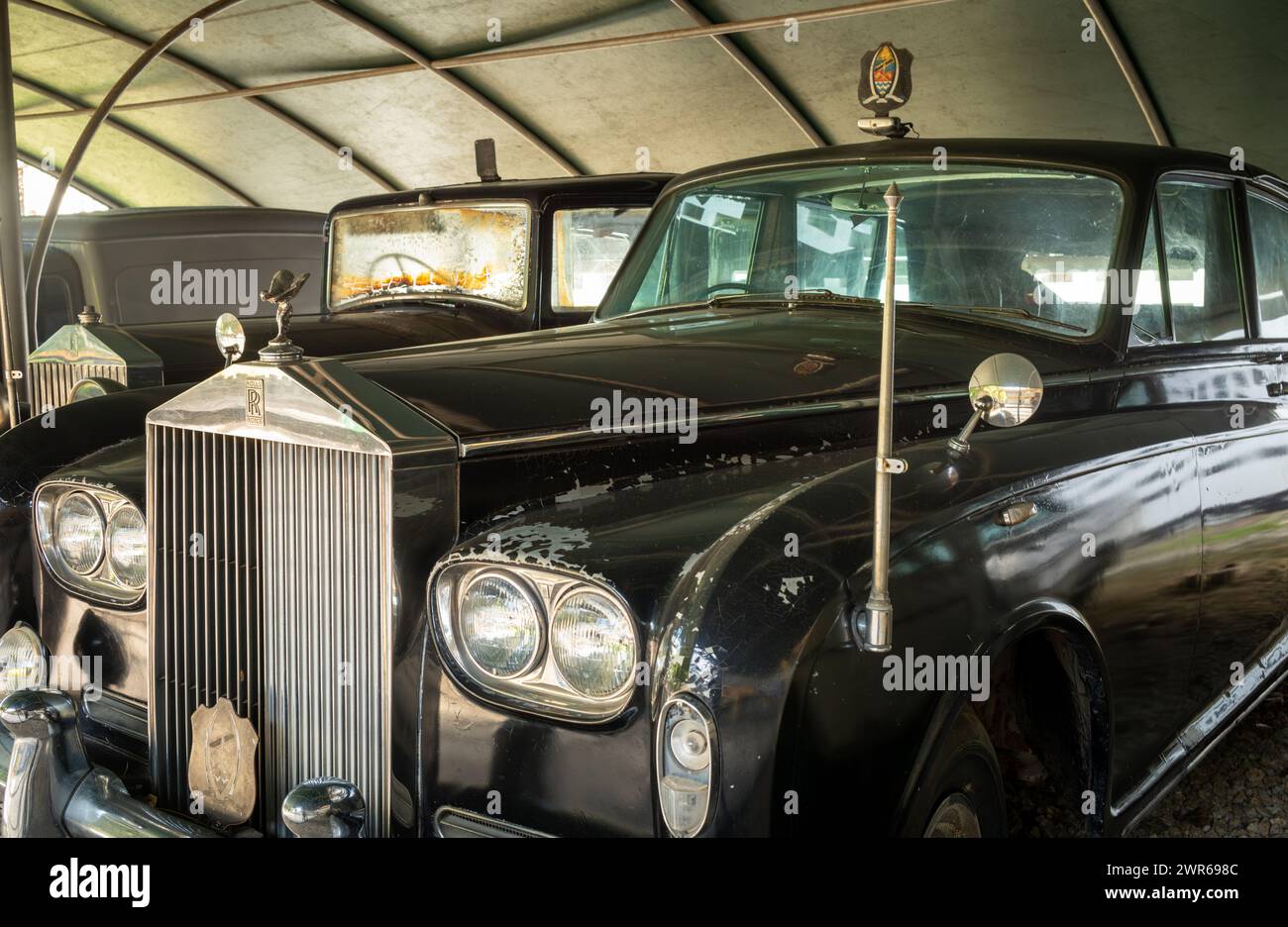 1965 Rolls-Royce Phantom V used by governement officials, National Museum, Dar es Salaam, Tanzania. Stock Photo