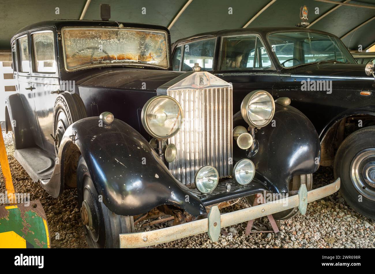 1938 Rolls-Royce Phantom III used by colonial and government officials, National Museum, Dar es Salaam, Tanzania. Stock Photo