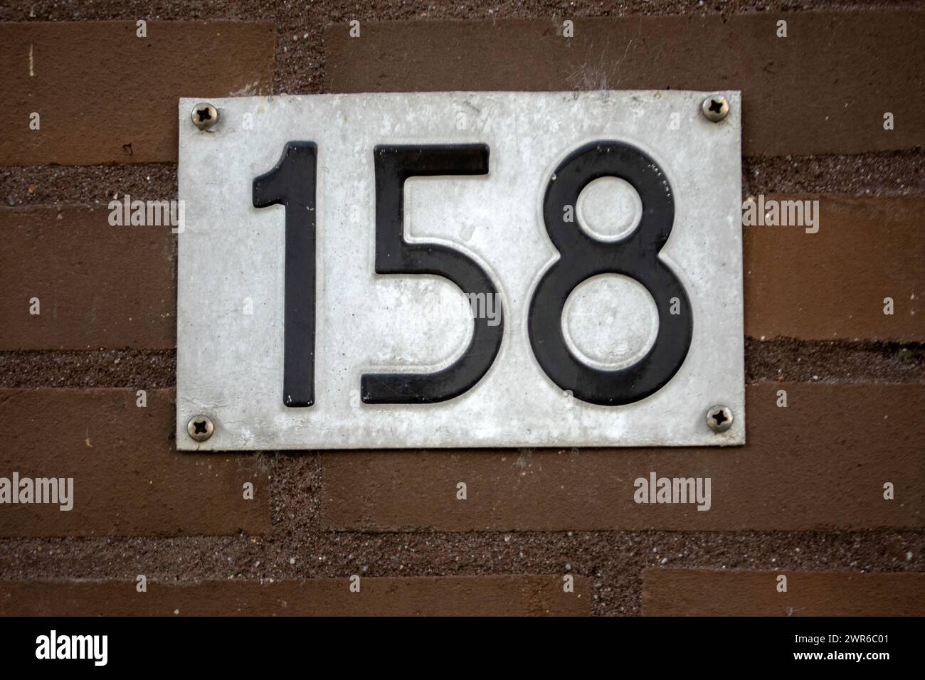 Close Up House Number 158 At Amsterdam The Netherlands 6-3-2024 Stock Photo