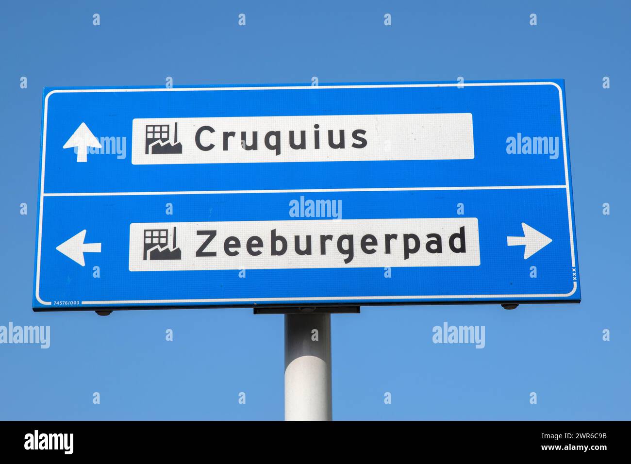 Direction Sign At The Lohuizenlaan Street At Amsterdam The Netherlands 7-3-2024 Stock Photo